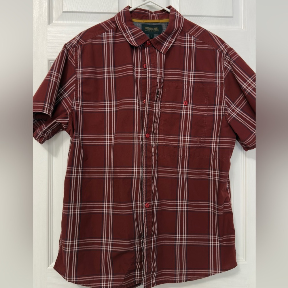 Brother Burgundy Plaid Casual Shirt